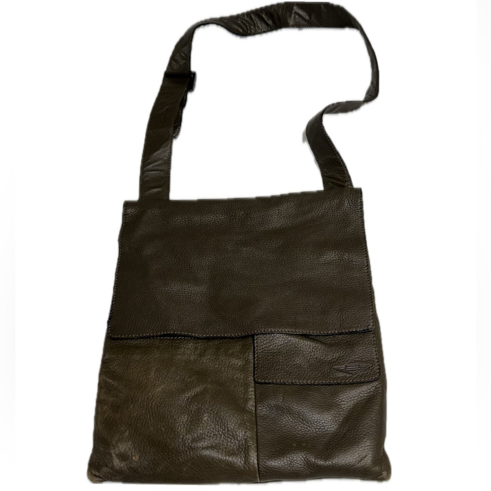 Bottega Veneta Messenger Vintage Men's Brown Leather Shoulder Bag